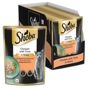 Sheba Chicken With Tuna In Gravy Rich Premium Adult Fine Cat Wet Food